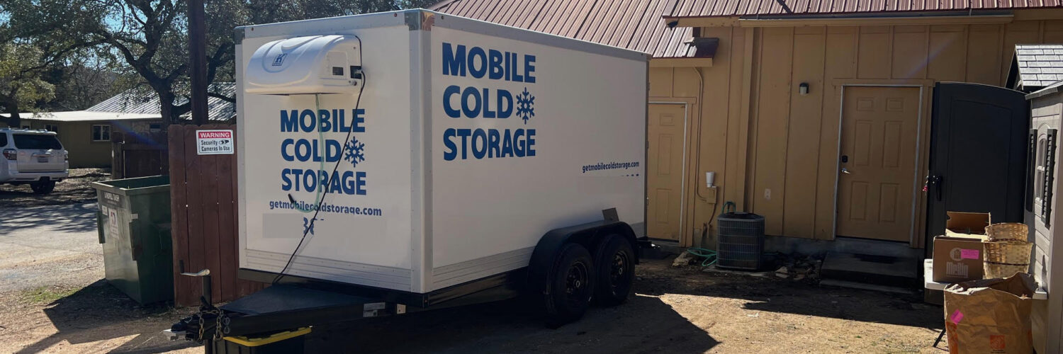 photo of Mobile Cold Storage in back of a building Austin Texas